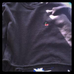 Cherry Cropped Sweatshirt
